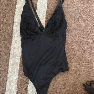 Victoria's Secret Black Lace Bodysuit